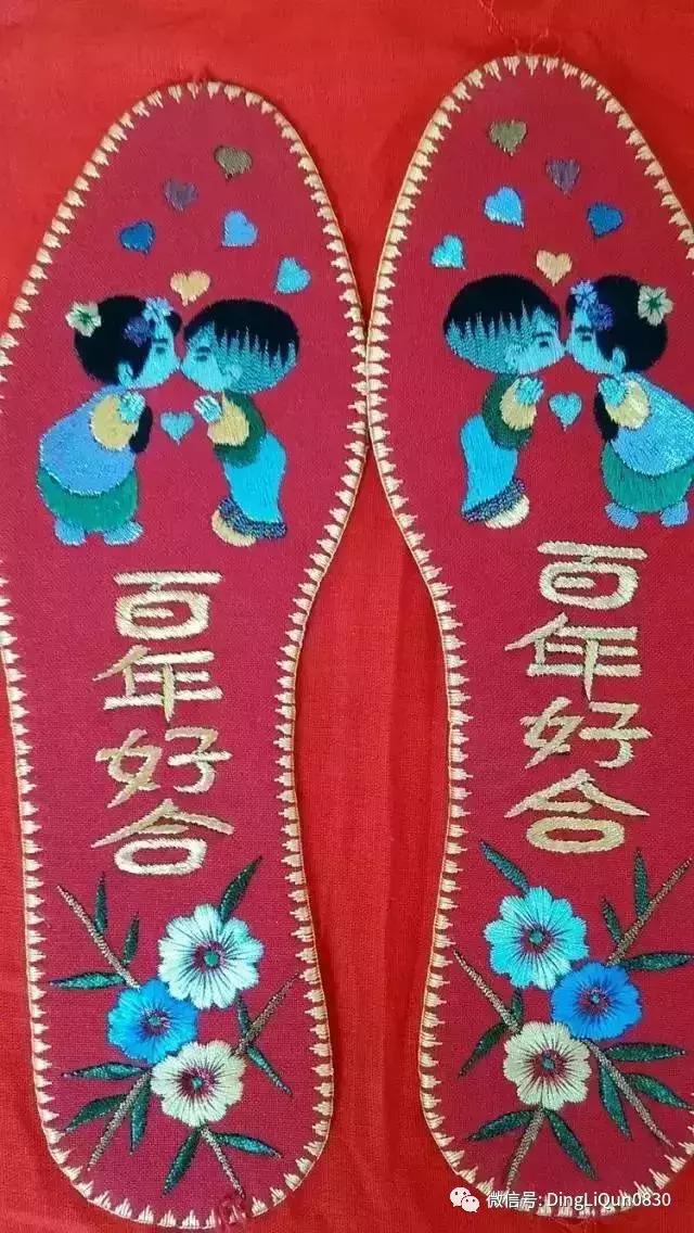 刺绣作品简单的,老式刺绣喜字的鞋垫刺绣方法