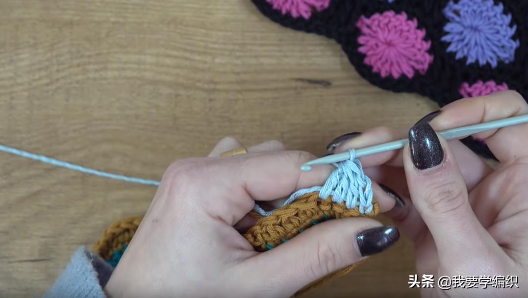 高雅钩针花朵100款图解,漂亮的钩针配色花样太美建议珍藏