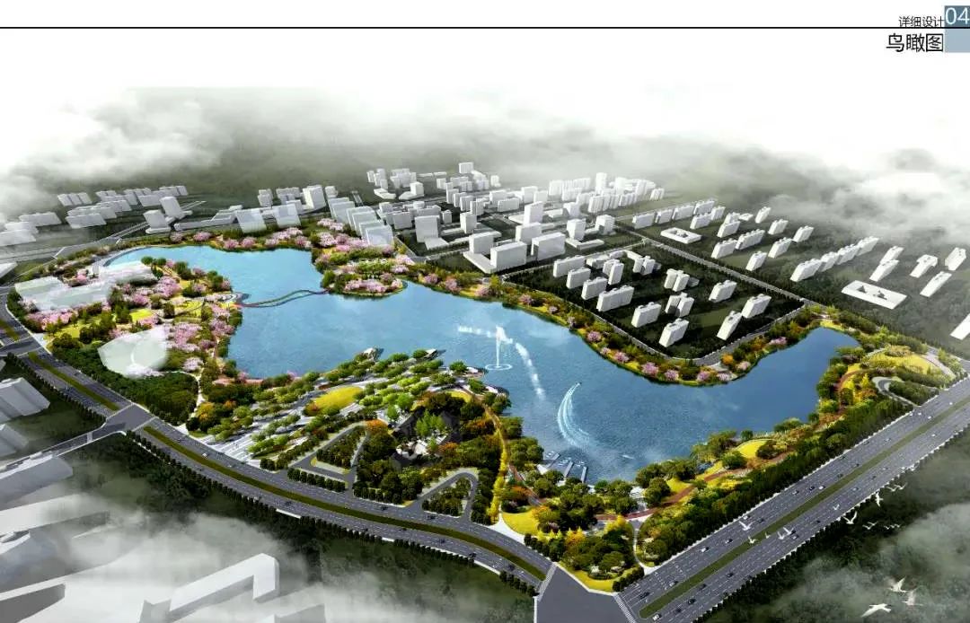 双湖环绕大学城,双湖奇观城东大学城