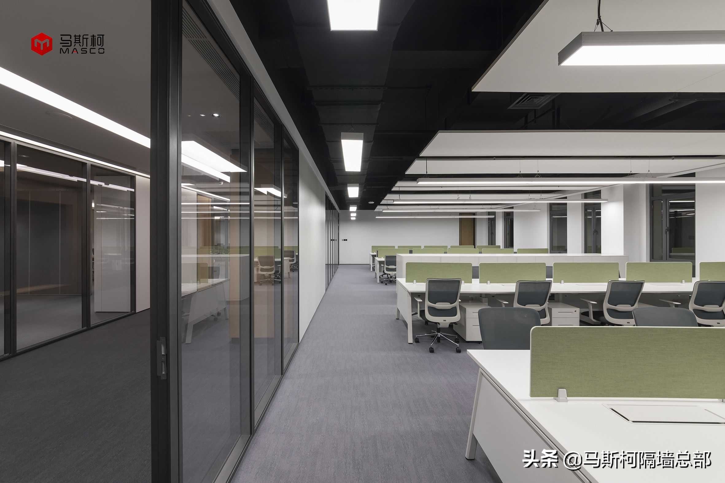 办公室防火玻璃隔断图片,办公室断桥铝防火大玻璃隔断