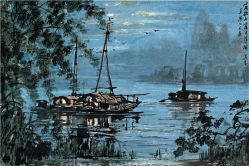 水墨画夜景欣赏,画夜景最好的中国画