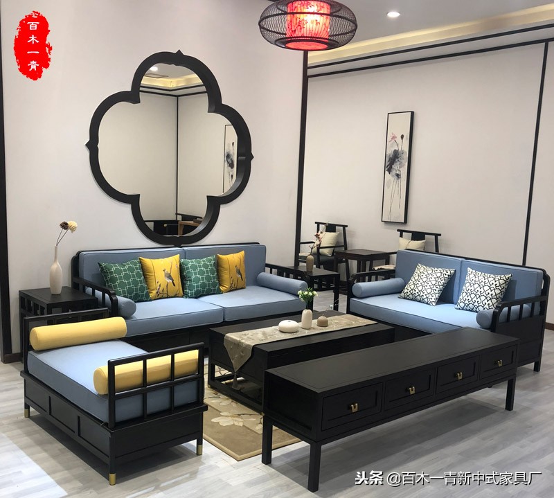 禅意新中式家具沙发,布艺沙发新中式风格
