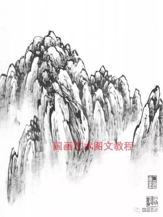 山水画树木基础技法,张际才现代山水画技法视频