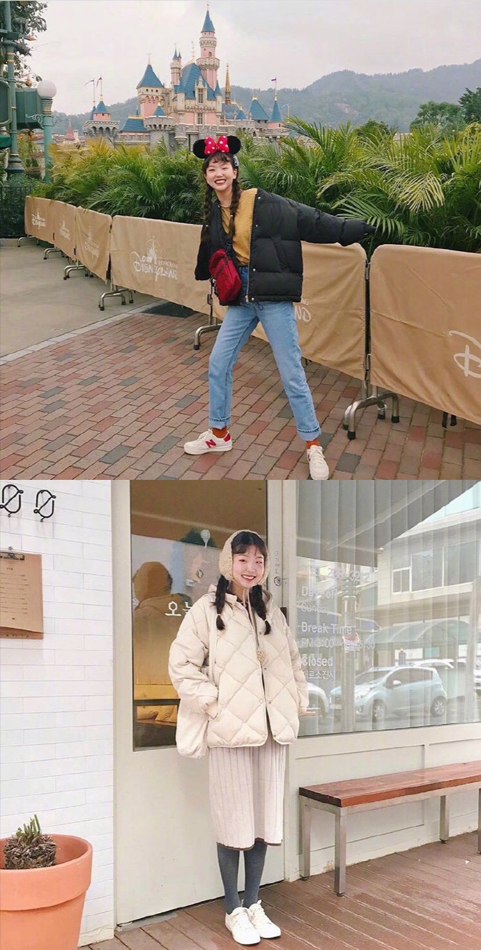 冬季穿搭高级感韩系棉服,韩国棉服