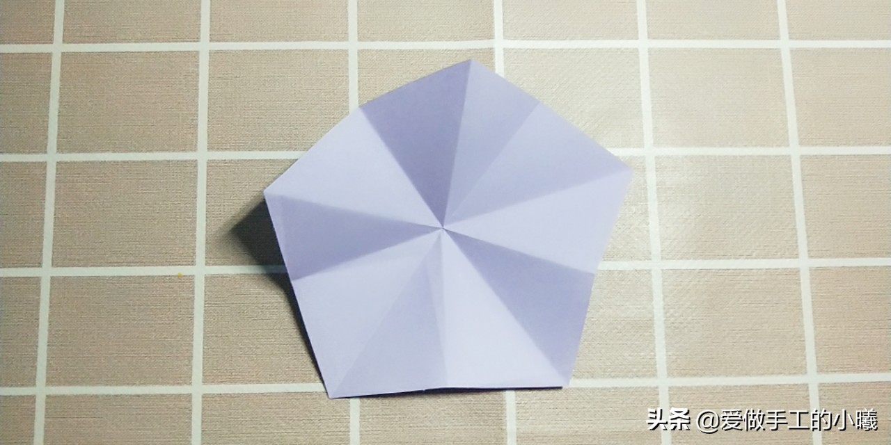 五瓣花折纸步骤图解,立体五瓣花折纸图解