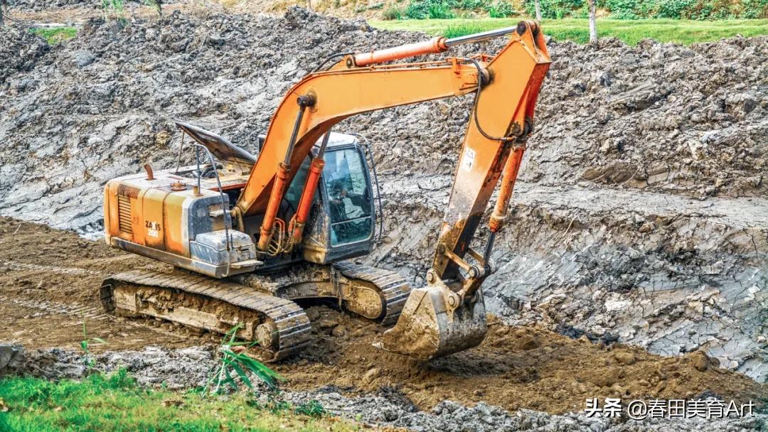 教程丨少儿美术课程《轰隆隆的挖掘机》