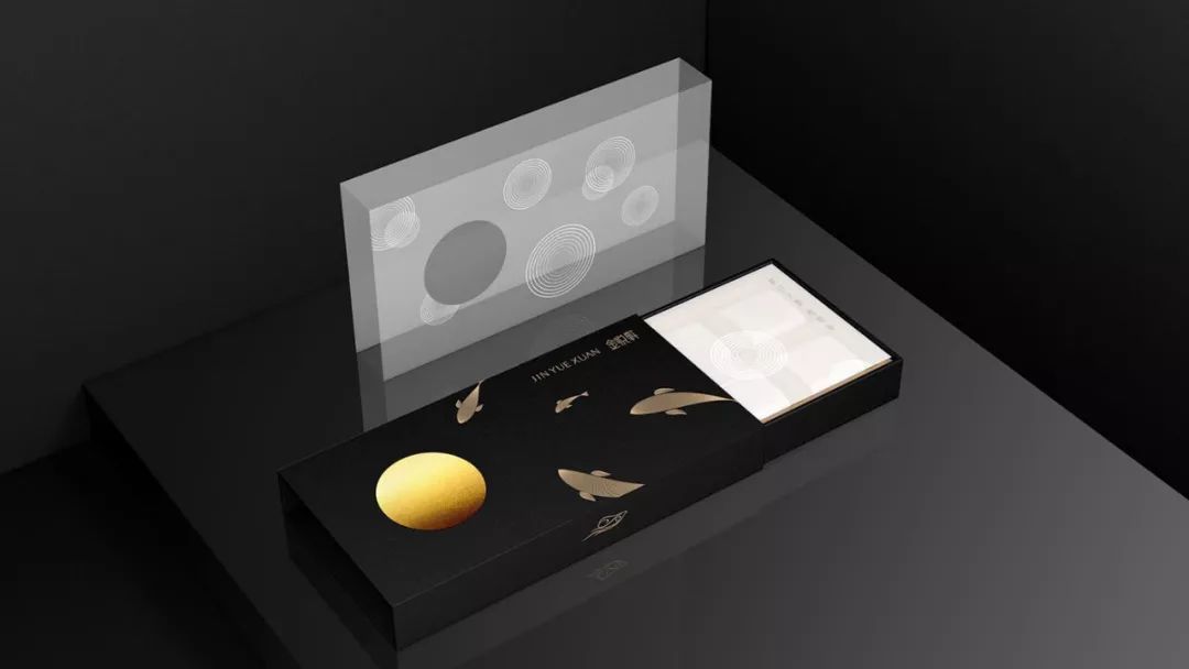 月饼礼盒港风包装设计图,白银月饼瓦楞纸礼盒包装设计