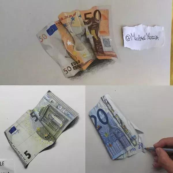 学渣购物小票画画,97年画画天才