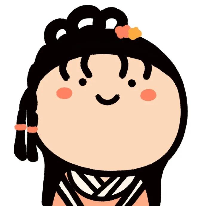 六种脸型头像插画,好看头像线描简单