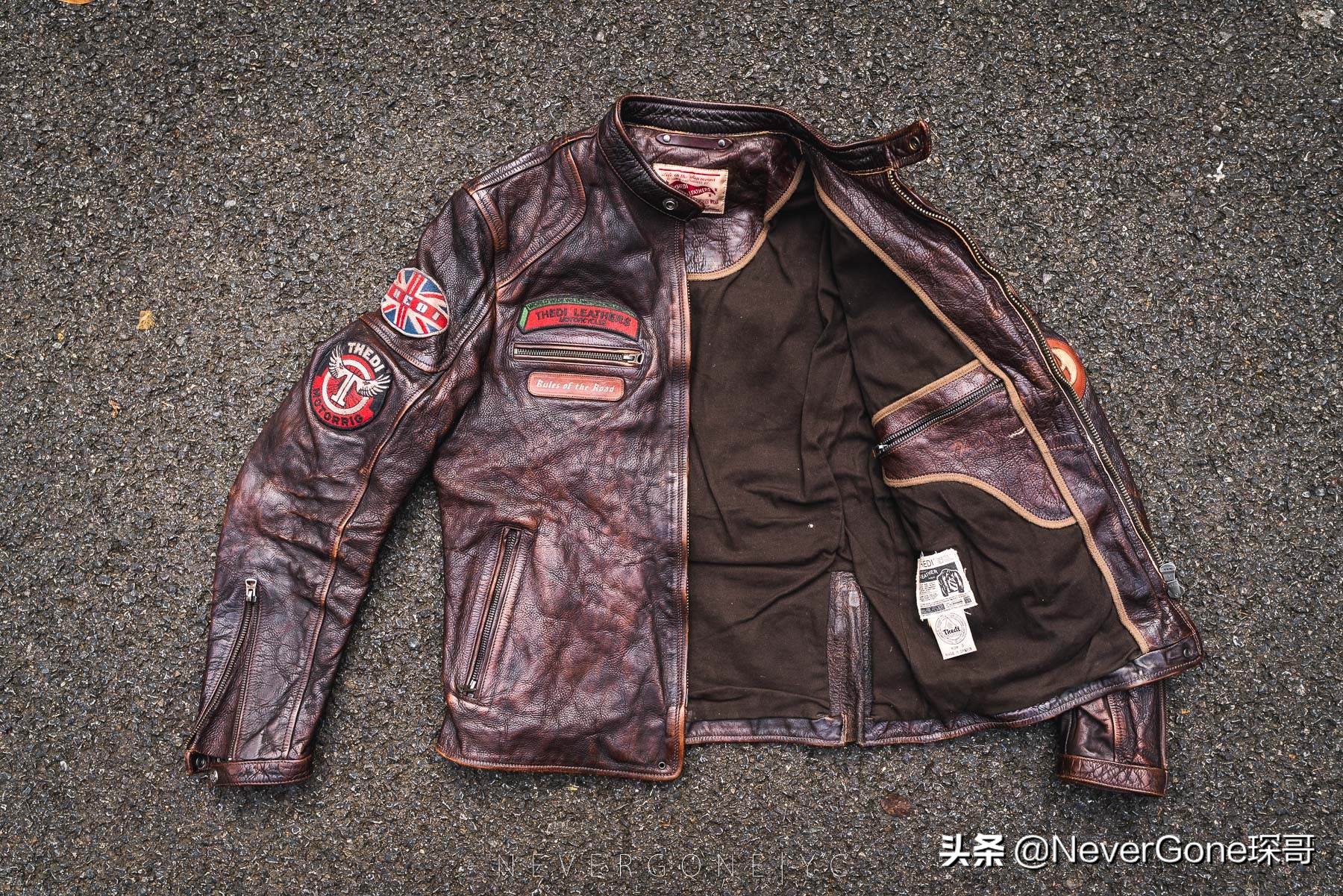 美式复古机车春秋皮衣推荐,复古皮衣j100