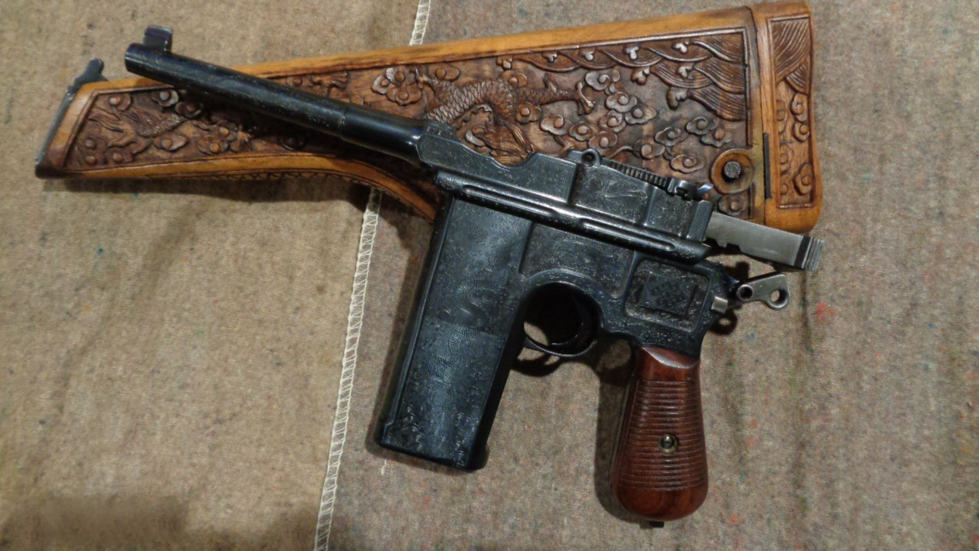 苏式驳壳枪,中国仿制的二十响驳壳枪