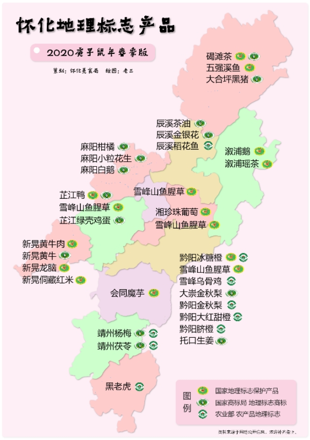 过年送礼送啥子？一图带你看尽怀化各地的特产