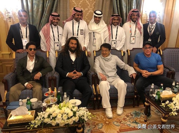 成龙尚格云顿史泰龙合照,成龙杰森斯坦森