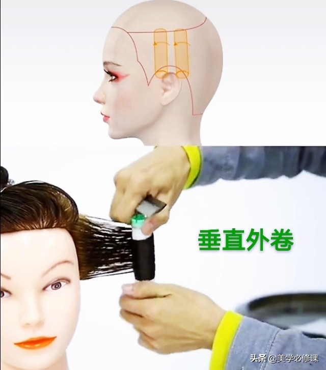 烫发怎么卷杠头才好看,女士短发烫发卷杠教程