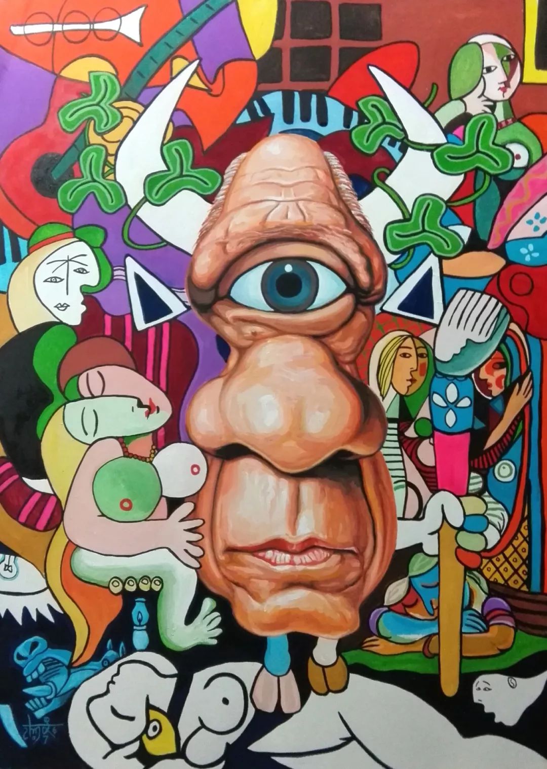 子鼠国画作品欣赏,金鼠迎春绘画图片