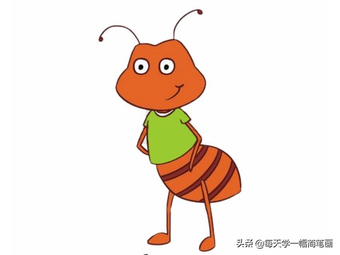 蚂蚁乌鸦鸽子兔子的简笔画,简笔画蚂蚁教程
