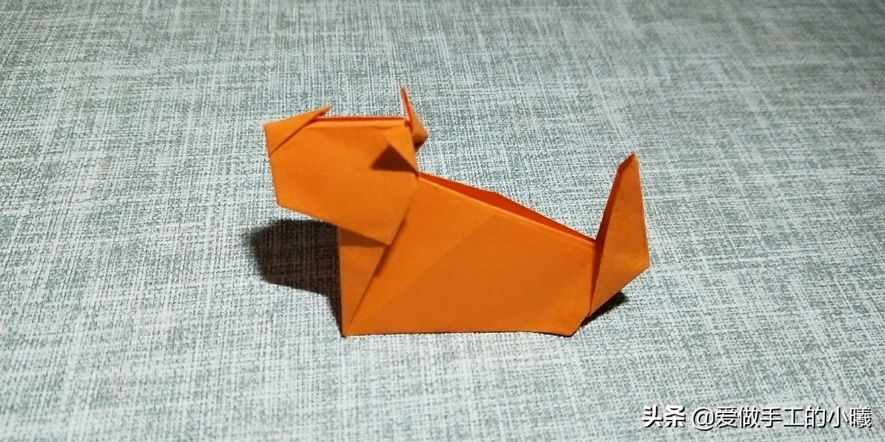 小狗折纸简单折法,简单折纸小狗