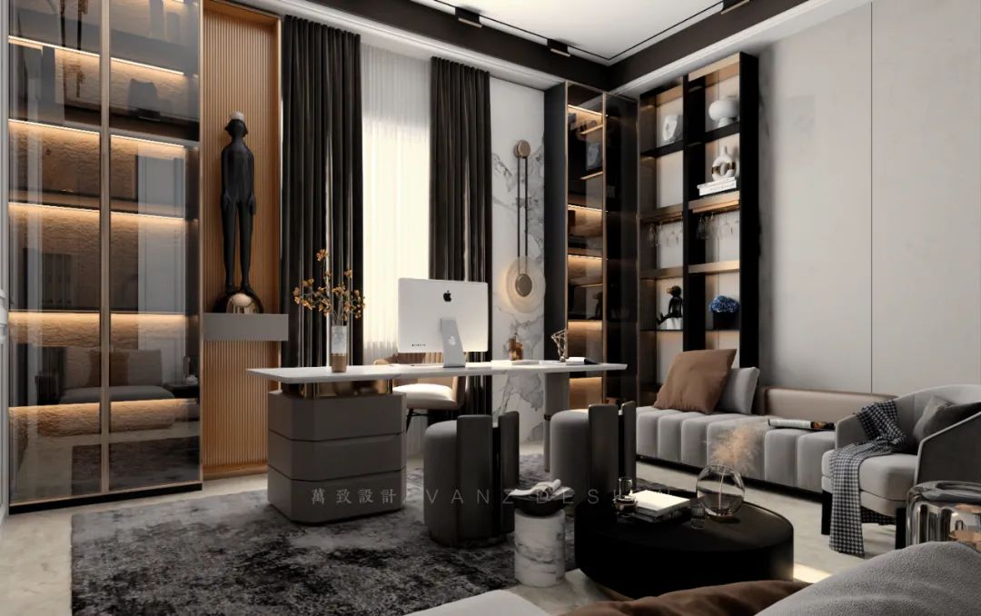 高档董事长办公室装修案例欣赏,董事长办公室豪华装修现代感