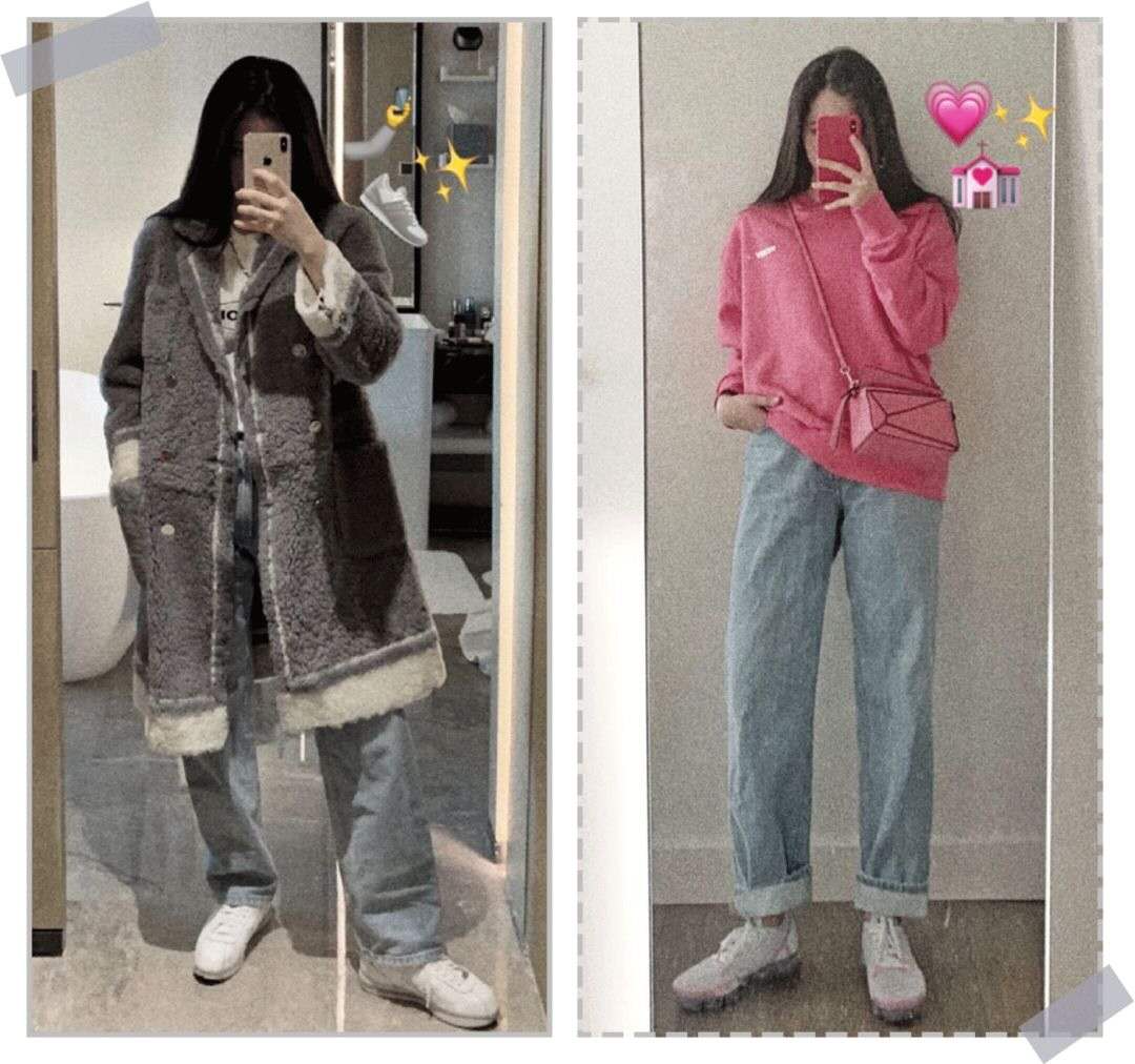 欧阳娜娜私服穿搭,欧阳娜娜格纹外套穿搭