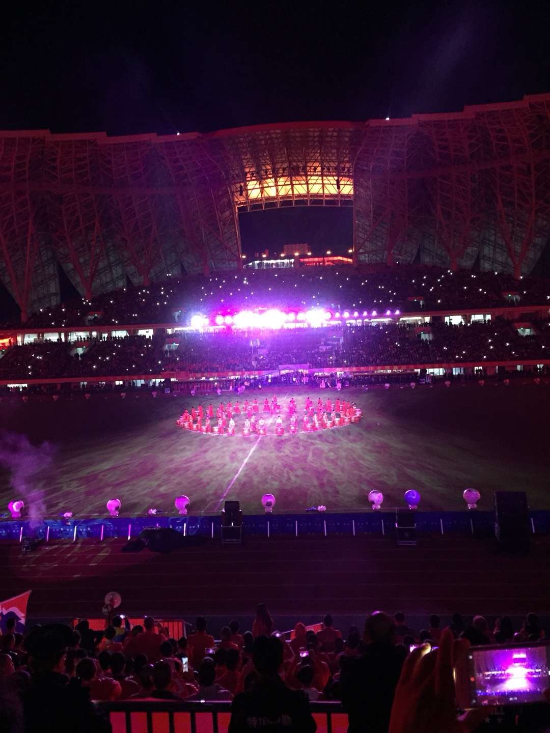 五华县奥体中心开幕式完整版,足球场震撼开幕式