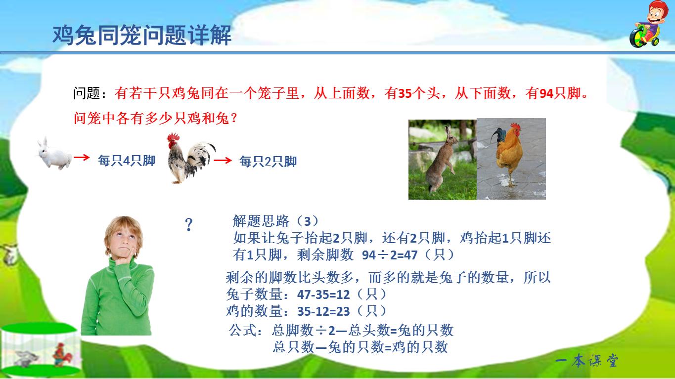 小学生数学鸡兔同笼问题解答视频,小学数学鸡兔同笼问题15分钟试讲