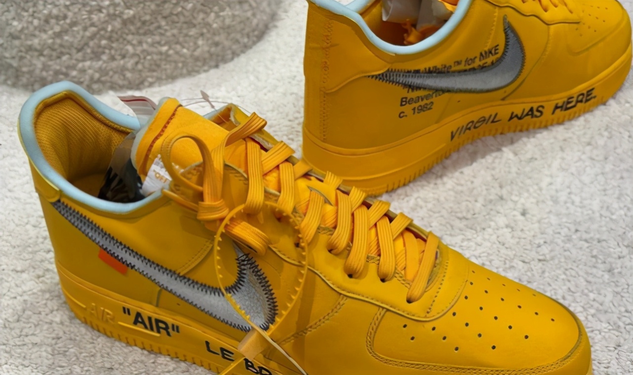 搞黄色！Off-White x 耐克AF1联名真要发售了！实物又泄漏
