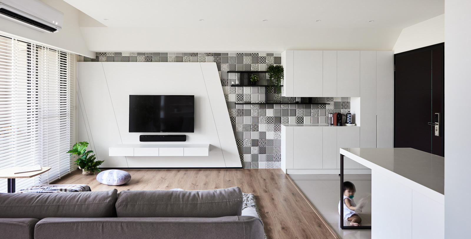 房子装修漂亮便捷的背景墙来啦,背景墙较短新中式效果图大全