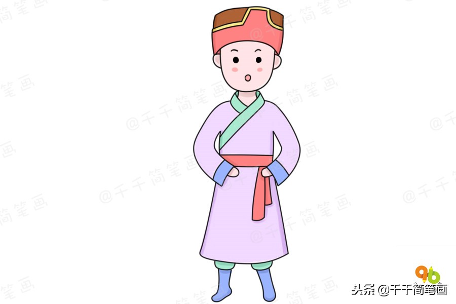 56个民族服装完整版简笔画教程,简笔画入门教学少数民族服饰人物