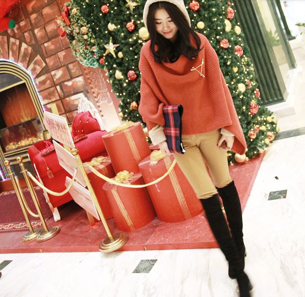 杏色毛衣穿搭女秋冬,冬天的毛衣怎么穿更好看