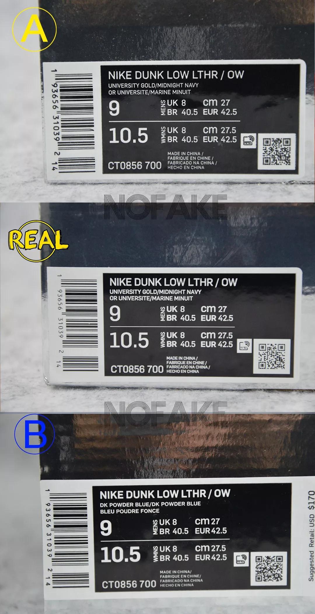 offwhitexnikedunk,nikedunklow黑白绿怎么判断真假