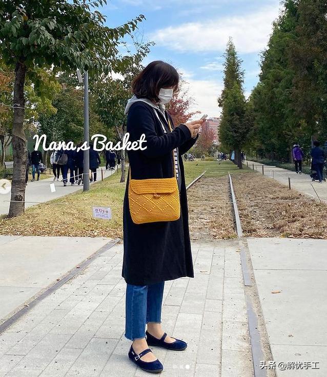 简单漂亮的小包包钩针教程,韩国钩针钩桌布花样教程