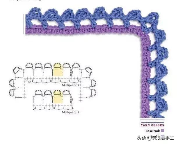 桌布花边钩织的教程,隔热垫餐桌垫钩针教程