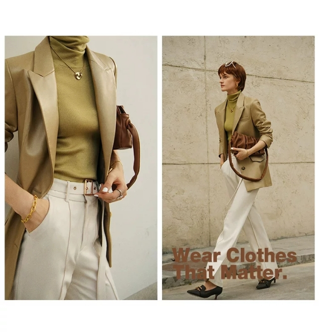 初秋时髦针织衫单品,初冬安哥拉高领条纹针织衫