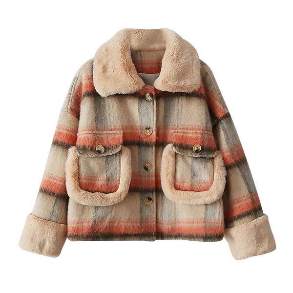 毛呢香风短款外套女秋冬最新款,中款毛呢外套穿搭短款