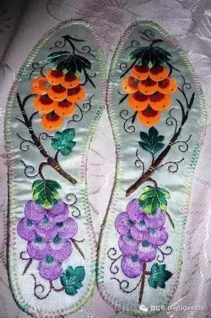 刺绣作品简单的,老式刺绣喜字的鞋垫刺绣方法