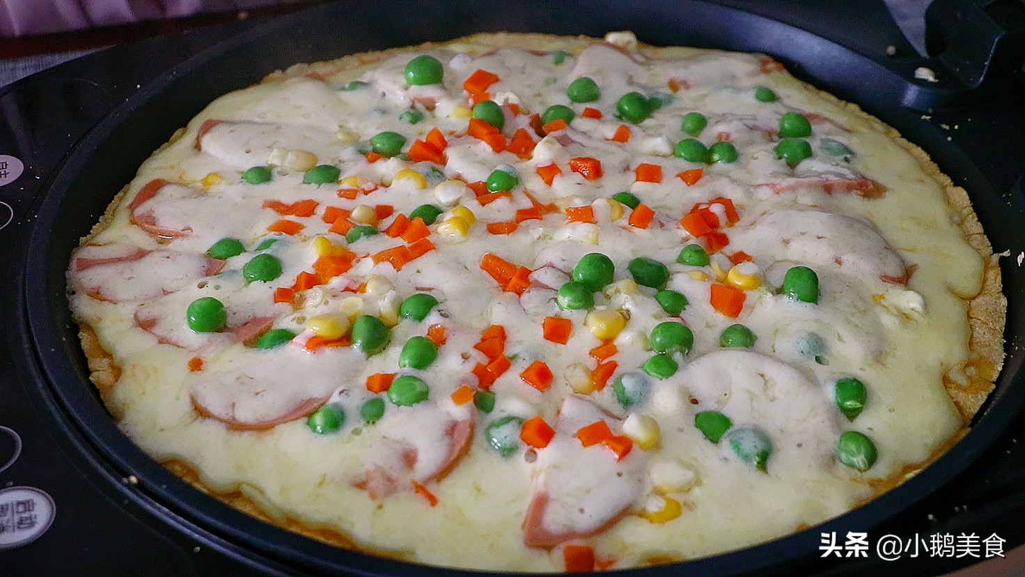 用玉米做披萨不用揉面,自制披萨不用高筋面粉