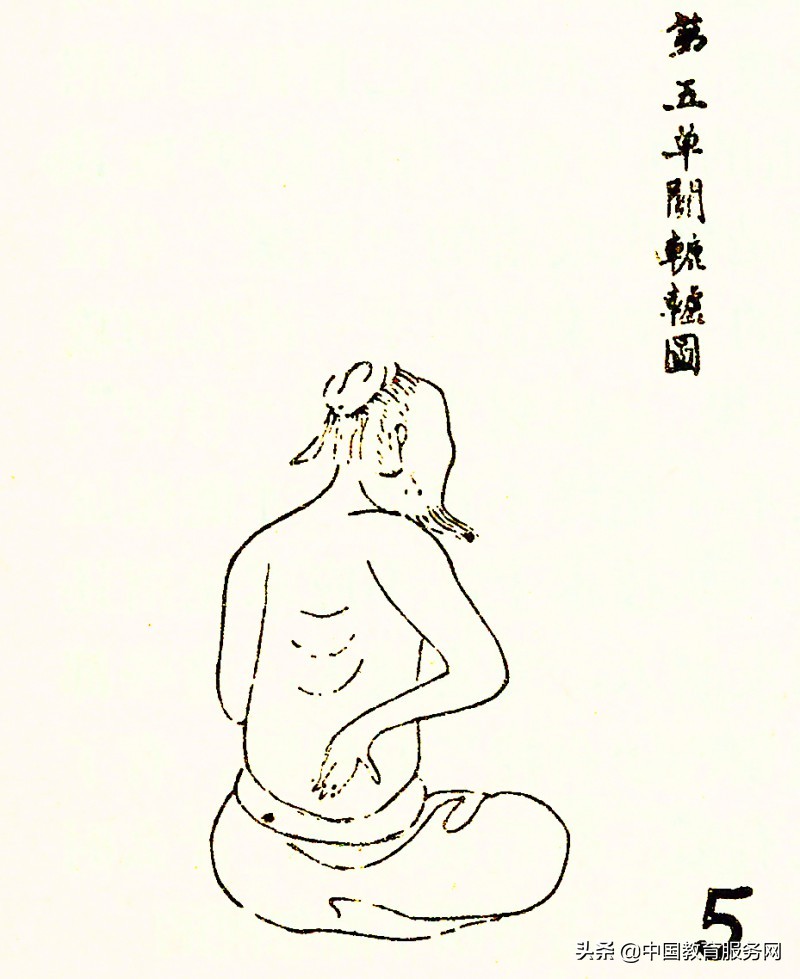 清代八段锦图册,古法八段锦挂图