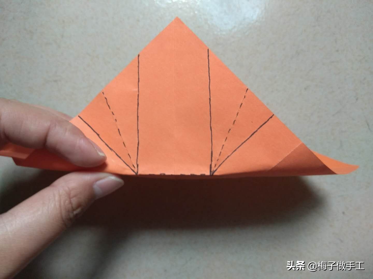 手工折纸饭碗怎么折,折纸手工儿童简单碗