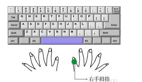 电脑打字正确手指位置,电脑打字正确按键姿势图