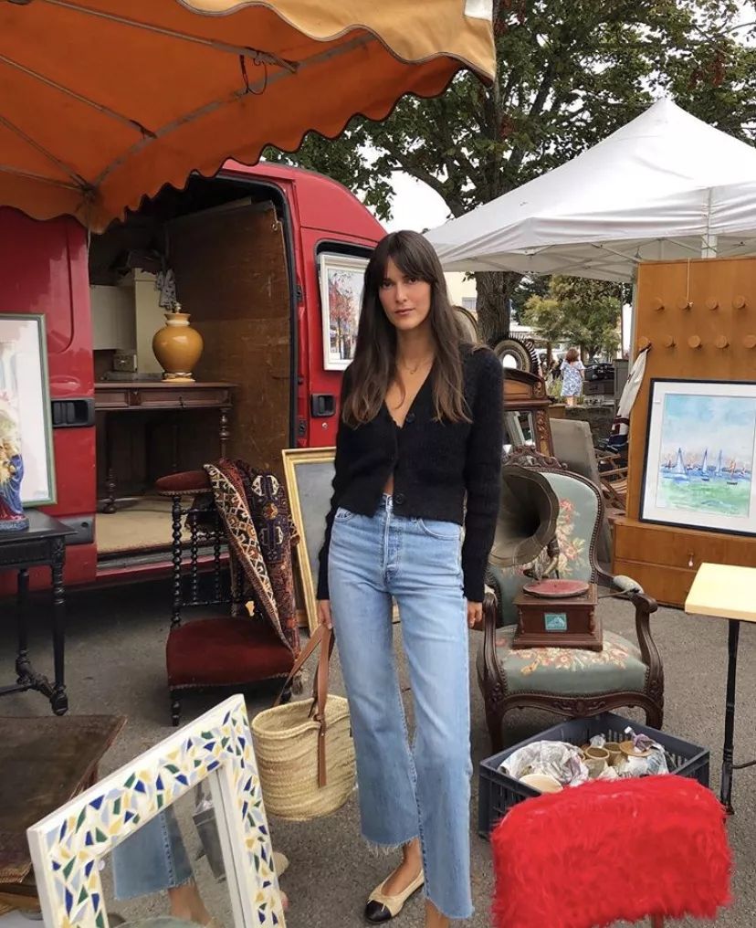 奶奶衫直筒裤搭配图,奶奶衫最洋气的搭配