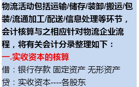物流会计实操账务处理大全,物流分公司会计账务处理全套