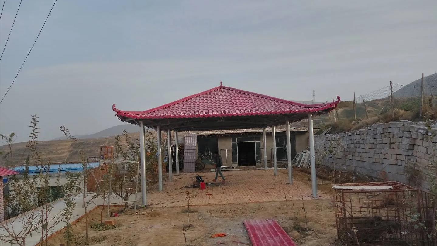 五脊四坡带翘角正确计算方法,五角凉亭制作全过程