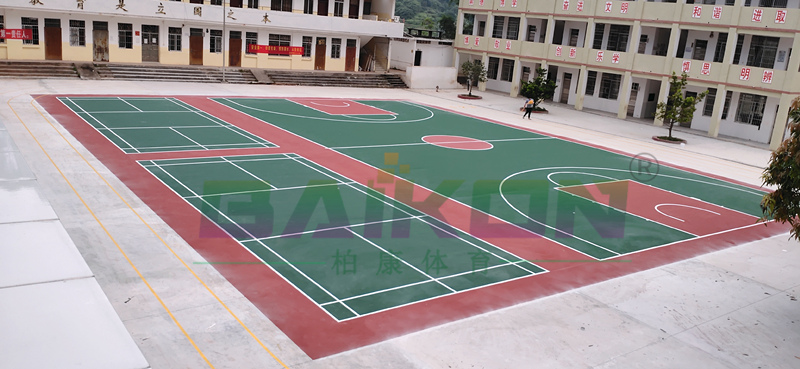 硅pu球场施工一平方多少钱,硅pu球场施工过程图片