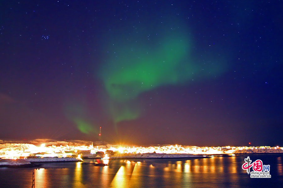挪威极夜中的北极光,挪威的北极光