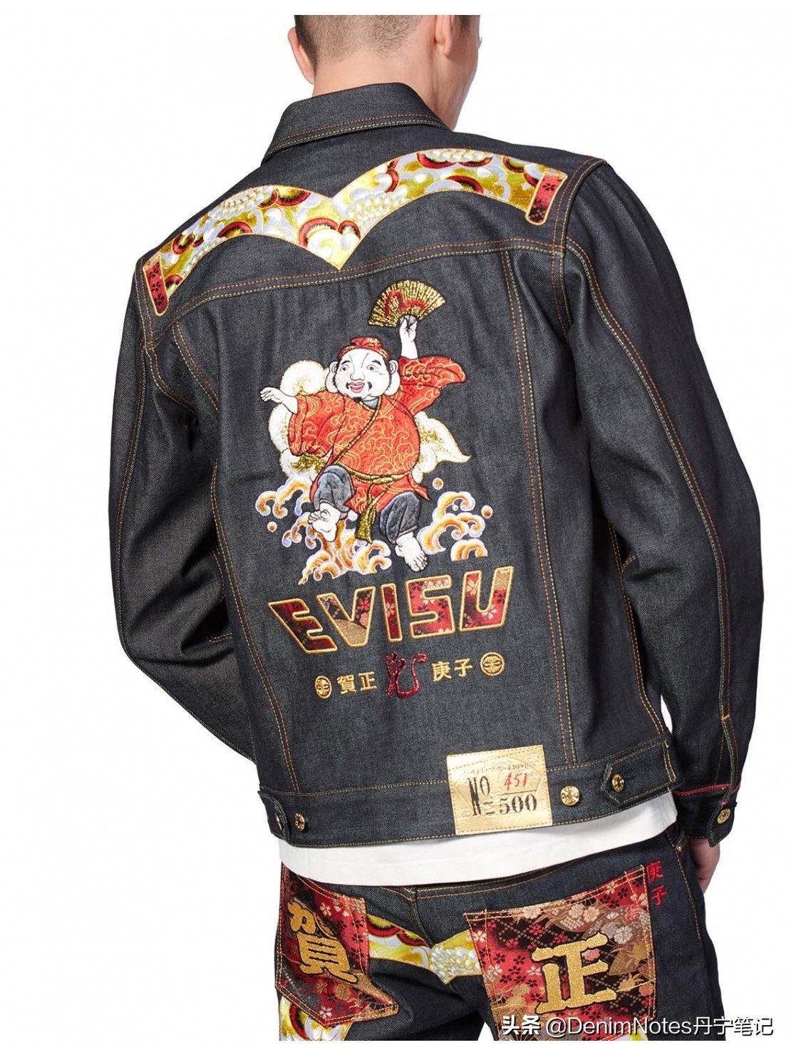 金鼠贺岁，Evisu推出鼠年限定金色布边牛仔夹克