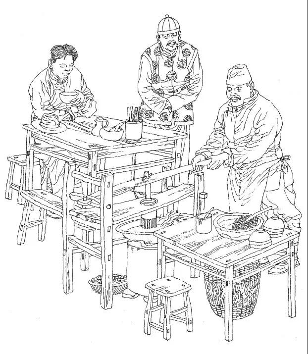 看连环画,清末老北京民俗画