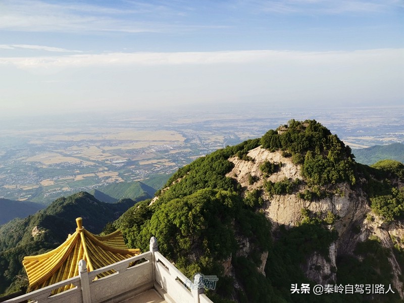 秦岭终南山南五台景区云雾环绕,秦岭终南山南五台景区游览图
