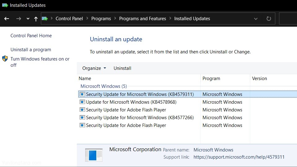 Windows10KB4579311无法安装导致其他问题