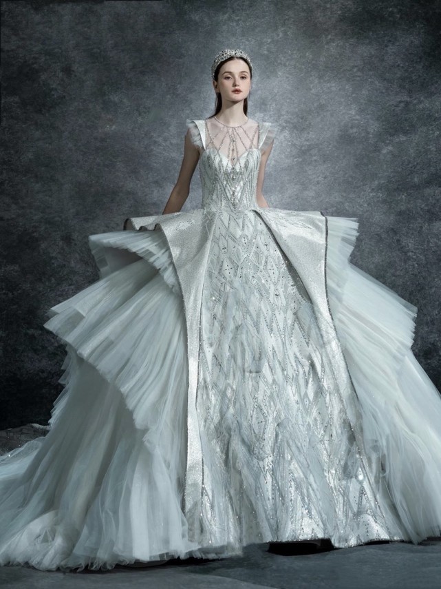 欧式婚纱美人图,欧式奢华婚纱图片