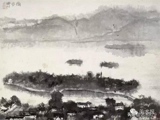 国画山水名家名段欣赏李可染,李可染画逆光山水一绝后附视频